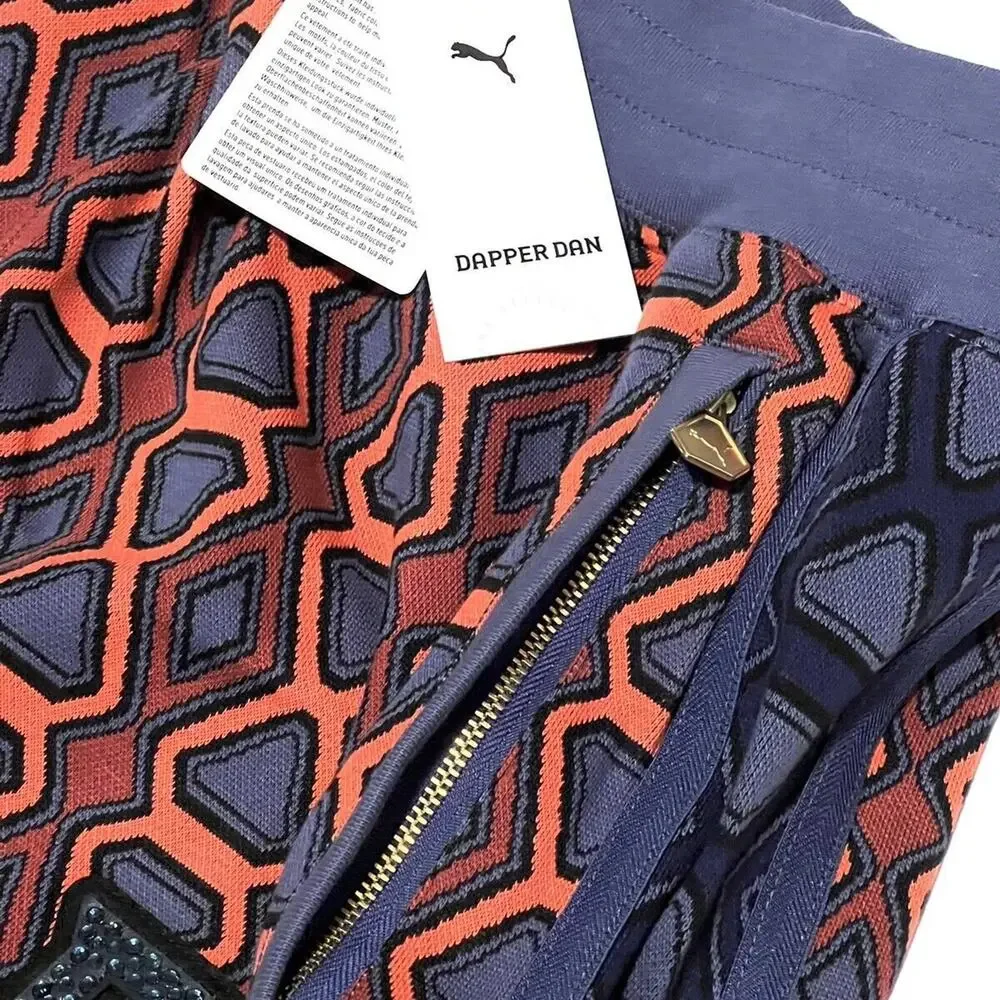Puma x Dapper Dan T7 Pants Mens Blue Indigo Size M MEDIUM NWT AOP All Over Print